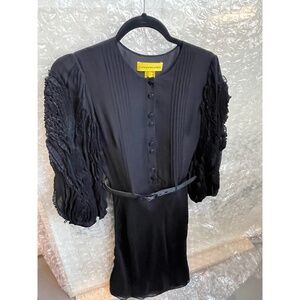 Romantic Catherine Malandrino Evening Mini Black Dress Size 0